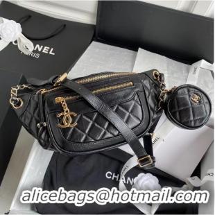 Shop Cheap Chanel New Style Waist Bag A57835 Black