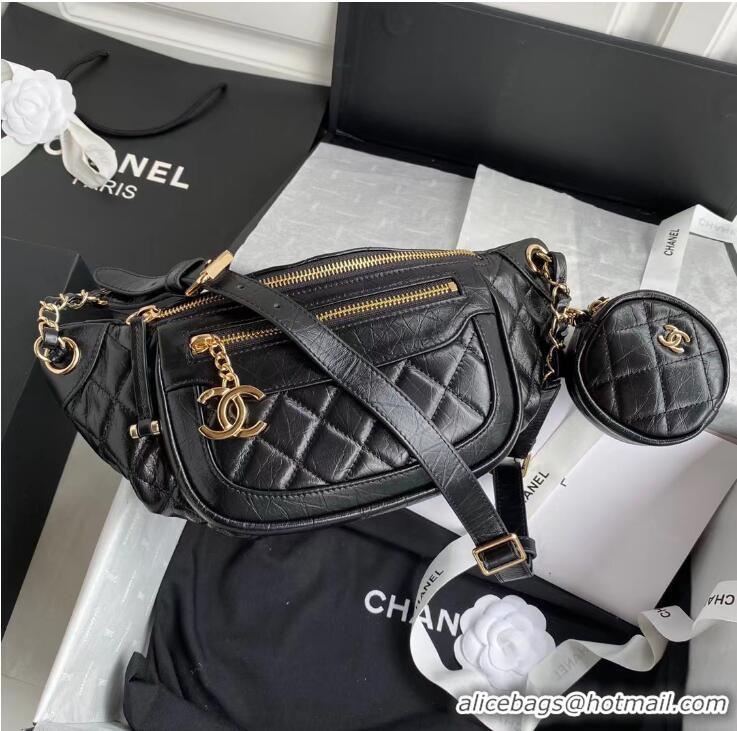 Shop Cheap Chanel New Style Waist Bag A57835 Black