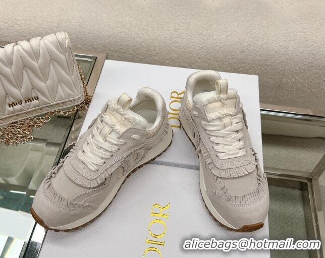 Super Quality Dior C'est Dior Sneakers in Suede and Mesh with Fringe Grey 214050