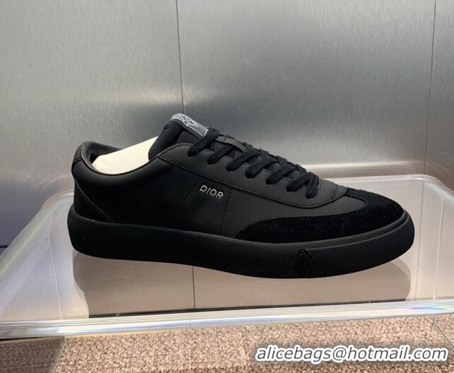 Good Quality Dior Men's B101 Sneakers in Matte Calfskin and Suede Black 106001