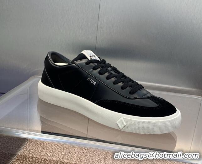 Pretty Style Dior Men's B101 Sneakers in Smooth Calfskin and Suede Black 106003