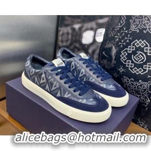 Discount Dior Men's B101 Sneakers in CD Canvas and Leather Blue 06006