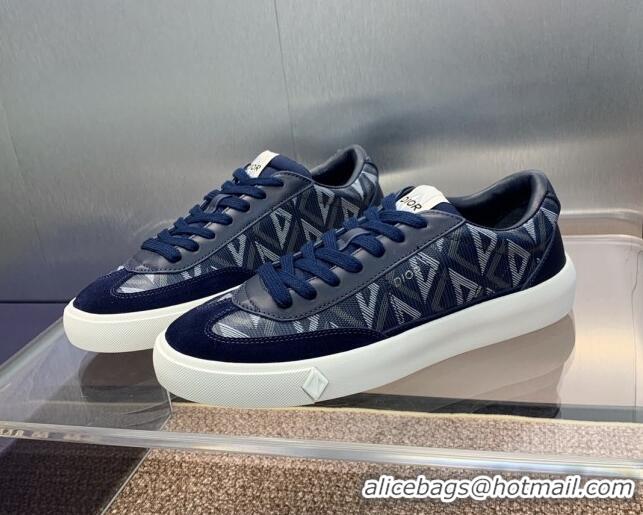 Discount Dior Men's B101 Sneakers in CD Canvas and Leather Blue 06006