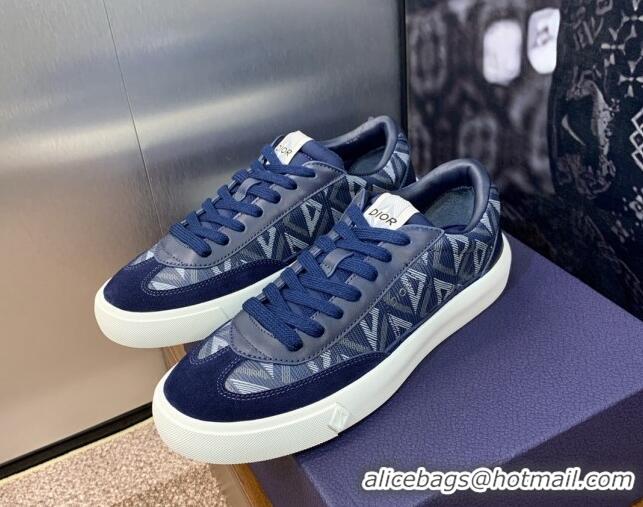 Discount Dior Men's B101 Sneakers in CD Canvas and Leather Blue 06006