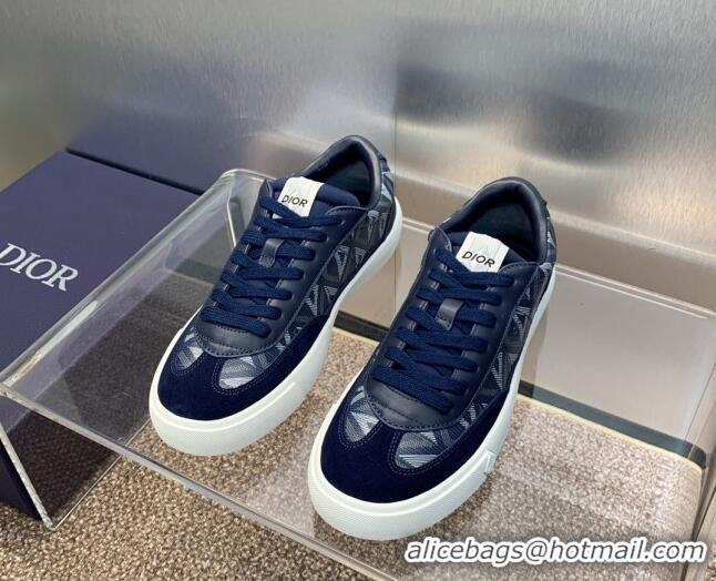 Discount Dior Men's B101 Sneakers in CD Canvas and Leather Blue 06006