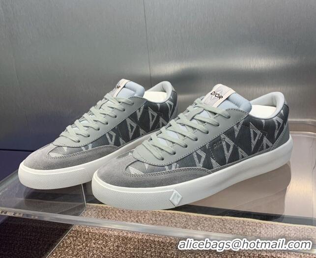 Buy Discount Dior Men's B101 Sneakers in CD Canvas and Leather Grey 0106008