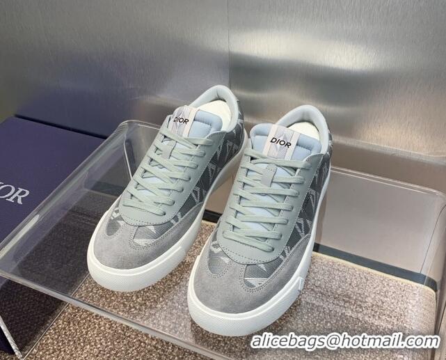 Buy Discount Dior Men's B101 Sneakers in CD Canvas and Leather Grey 0106008