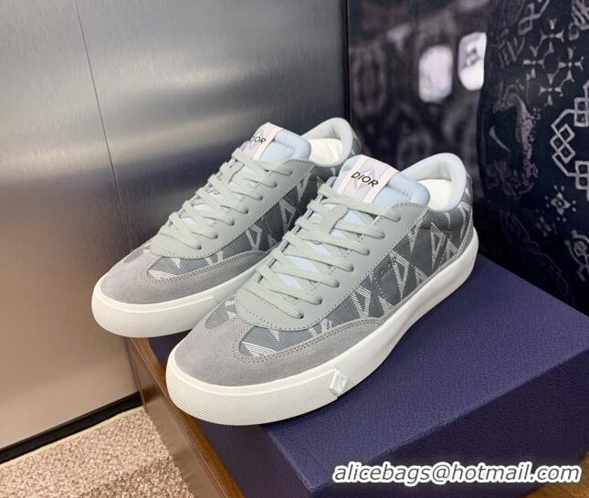 Buy Discount Dior Men's B101 Sneakers in CD Canvas and Leather Grey 0106008