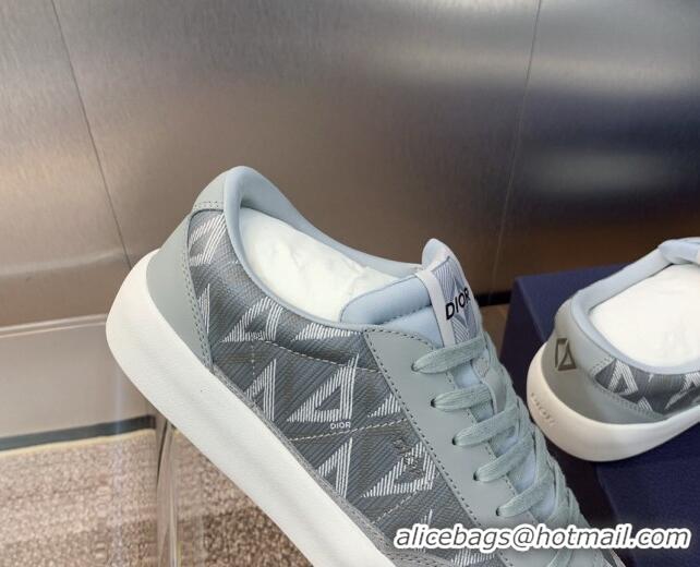 Buy Discount Dior Men's B101 Sneakers in CD Canvas and Leather Grey 0106008