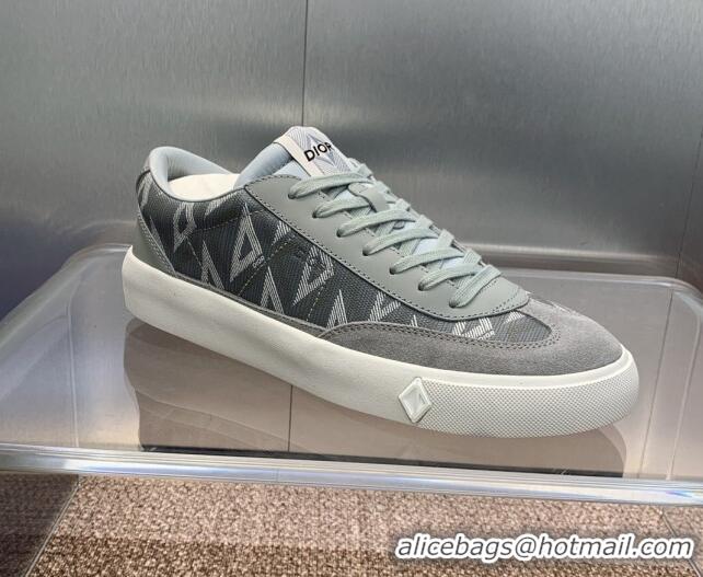 Buy Discount Dior Men's B101 Sneakers in CD Canvas and Leather Grey 0106008