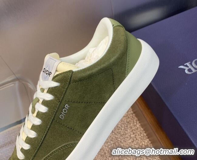 Perfect Dior Men's B101 Sneakers in Suede Upper Green 206015