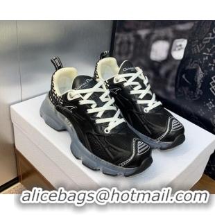 Stylish Dior Vibe Sneakers in Black Technical Fabric, Mesh and Rubber 2106019