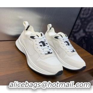 Popular Style Dior Men's B25 Runner Sneakers in Suede and Technical Mesh with Dior Oblique Canvas White 2106031