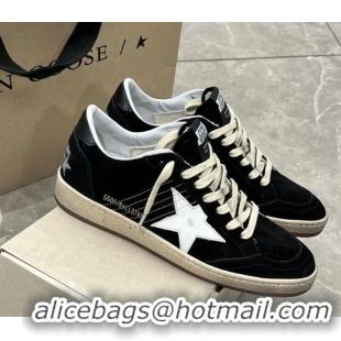 Stylish Golden Goose Women's Ball Star in black suede with white leather star 105016