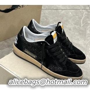 Trendy Design Golden Goose Ball Star sneaker in black glitter with black star 105018