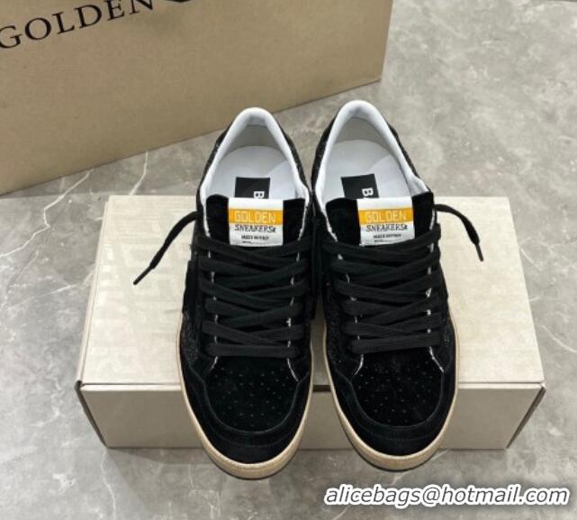 Trendy Design Golden Goose Ball Star sneaker in black glitter with black star 105018