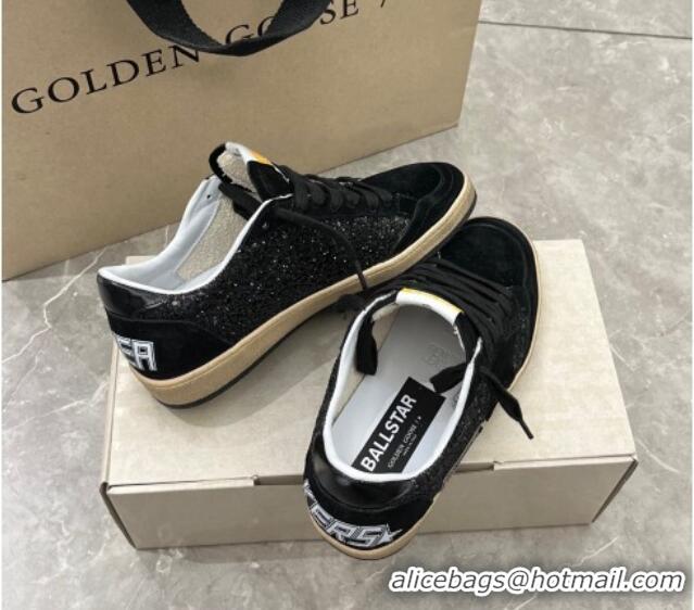 Trendy Design Golden Goose Ball Star sneaker in black glitter with black star 105018