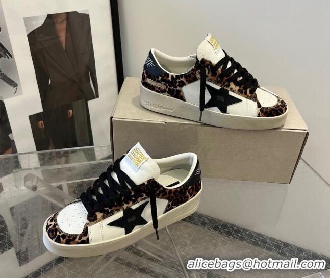 Good Quality Golden Goose Stardan sneakers in leopard-print pony skin and black star 105019