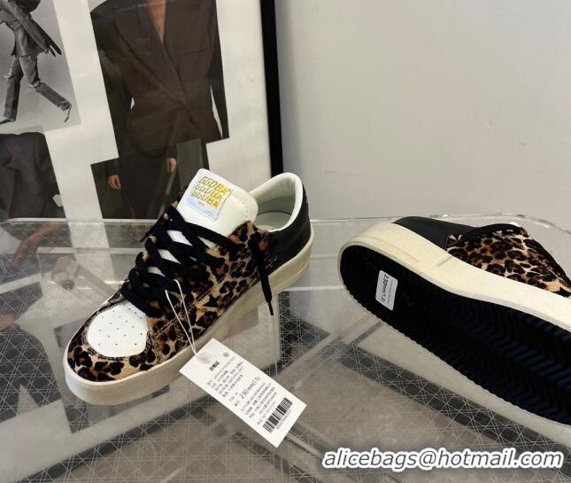 Good Quality Golden Goose Stardan sneakers in leopard-print pony skin and black star 105019