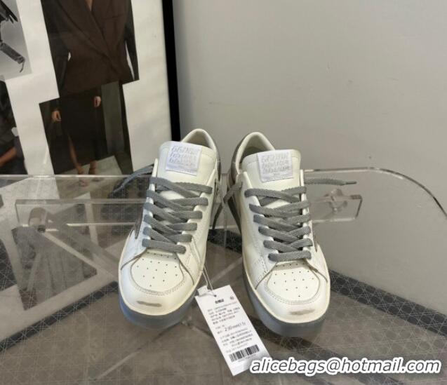 Grade Quality Golden Goose Stardan sneakers with silver metallic leather star and heel tab 105020