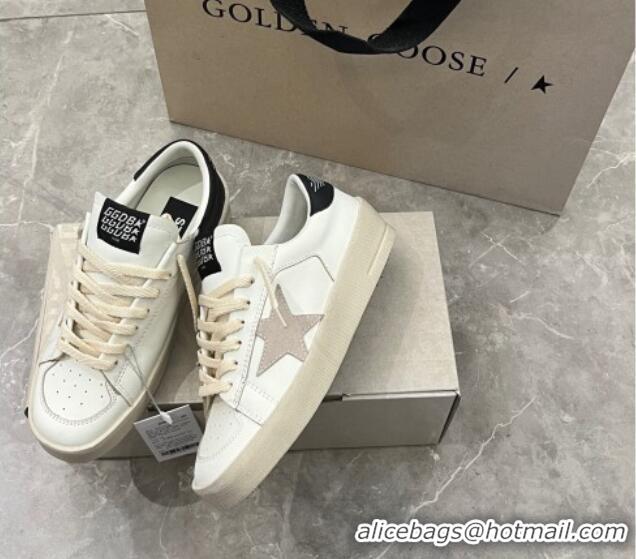 Fashion Luxury Golden Goose Women’s Stardan with ice-gray suede star and black heel tab 105021