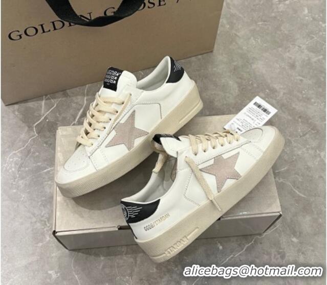 Fashion Luxury Golden Goose Women’s Stardan with ice-gray suede star and black heel tab 105021