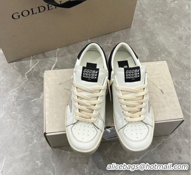 Fashion Luxury Golden Goose Women’s Stardan with ice-gray suede star and black heel tab 105021