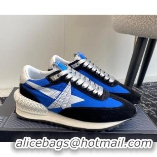 Best Grade Golden Goose Women’s Marathon sneakers 4.5cm with blue nylon upper and white star 105023