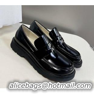 Unique Style Loewe Blaze loafers in shiny calfskin Black 205068