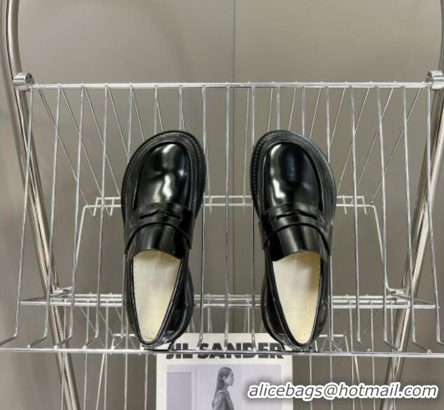 Unique Style Loewe Blaze loafers in shiny calfskin Black 205068