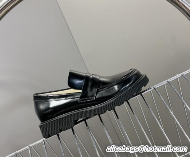 Unique Style Loewe Blaze loafers in shiny calfskin Black 205068