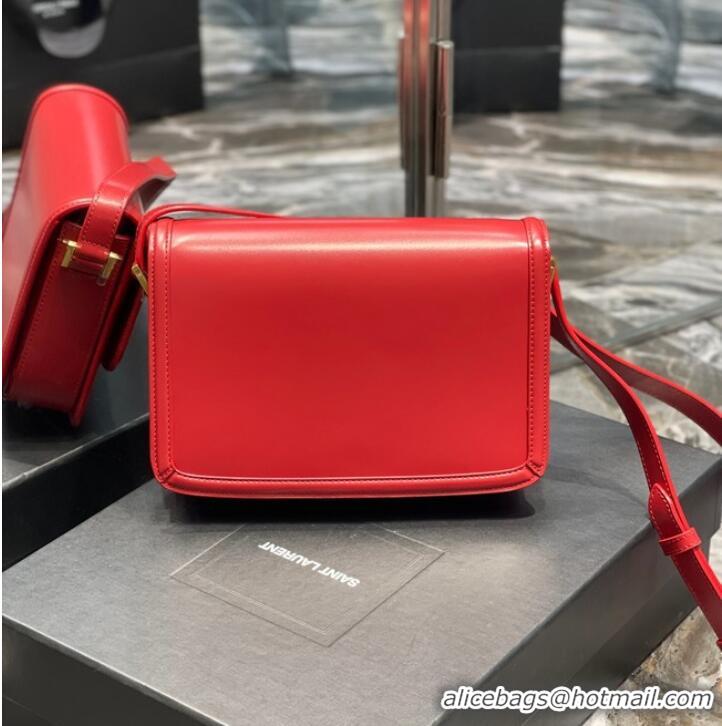 Luxury Discount SAINT LAURENT SOLFERINO MEDIUM SATCHEL IN BOX LEATHER 634305 Red