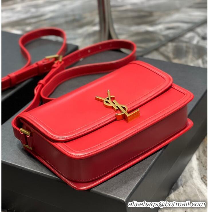 Luxury Discount SAINT LAURENT SOLFERINO MEDIUM SATCHEL IN BOX LEATHER 634305 Red