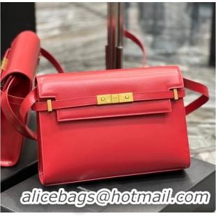 Grade Design SAINT LAURENT MANHATTAN SHOULDER BAG IN BOX SAINT LAURENT LEATHER 5792710 RED