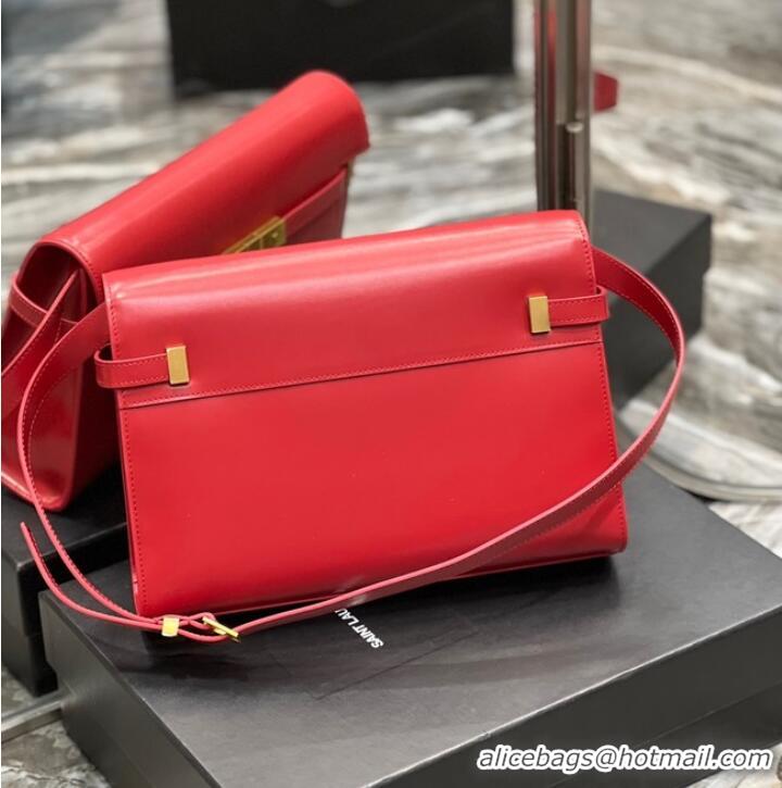 Grade Design SAINT LAURENT MANHATTAN SHOULDER BAG IN BOX SAINT LAURENT LEATHER 5792710 RED