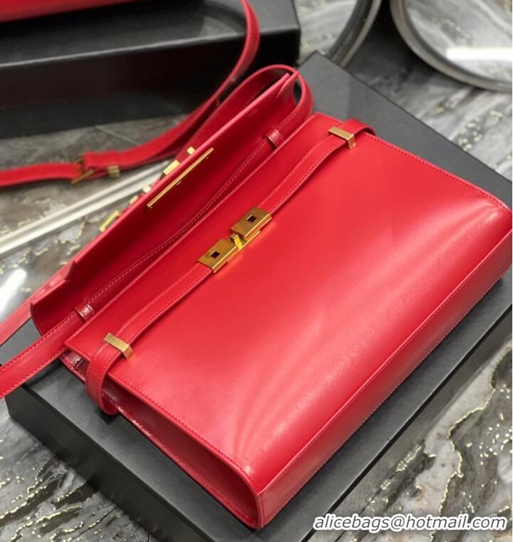 Grade Design SAINT LAURENT MANHATTAN SHOULDER BAG IN BOX SAINT LAURENT LEATHER 5792710 RED