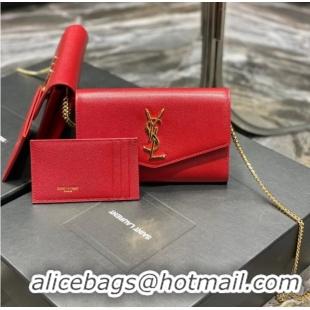 Buy Inexpensive Yves Saint Laurent Pochette Bag 607788 Red