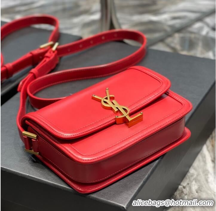 Buy Discount SAINT LAURENT SOLFERINO SMALL SATCHEL IN BOX LEATHER 634306 Red