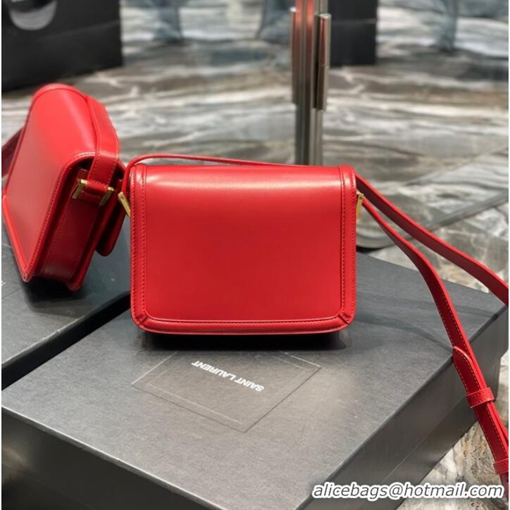 Buy Discount SAINT LAURENT SOLFERINO SMALL SATCHEL IN BOX LEATHER 634306 Red