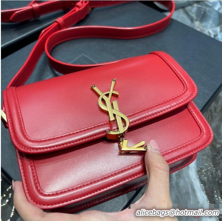 Buy Discount SAINT LAURENT SOLFERINO SMALL SATCHEL IN BOX LEATHER 634306 Red