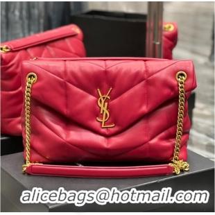 Affordable Price SAINT LAUREN PUFFER SMALL CHAIN BAG Y777476 Red