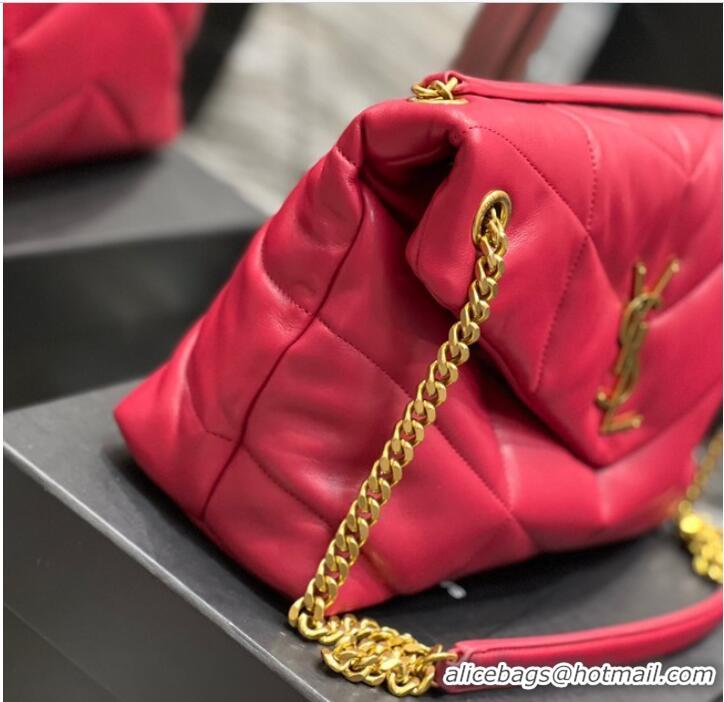 Affordable Price SAINT LAUREN PUFFER SMALL CHAIN BAG Y777476 Red