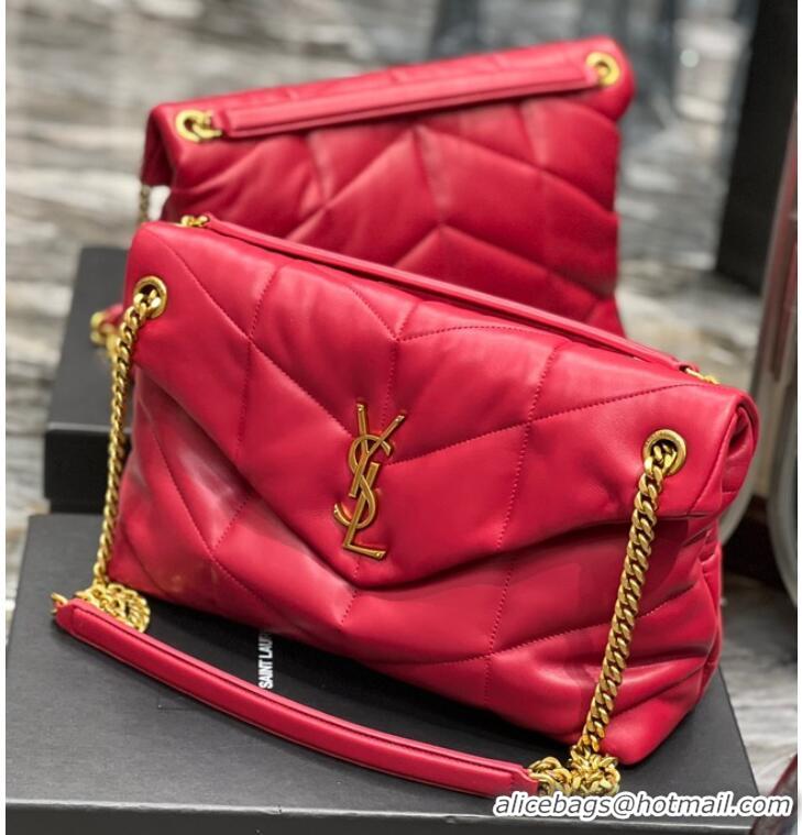 Affordable Price SAINT LAUREN PUFFER SMALL CHAIN BAG Y777476 Red