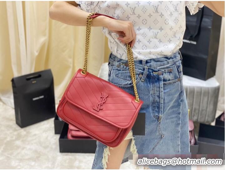 Promotional Yves Saint Laurent Medium Niki Chain Bag 498894 Red