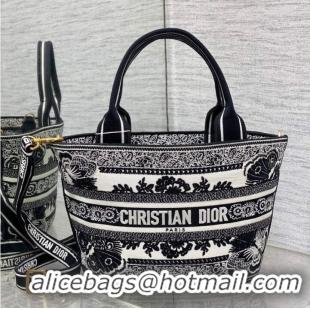 Good Taste Dior HAT BASKET BAG White and Black Butterfly Bandana Embroider M1328CES