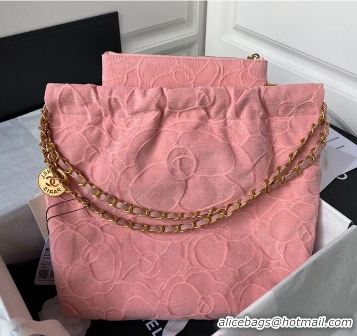 Top Quality CHANEL 22 HANDBAG Tweed AS3260 pink