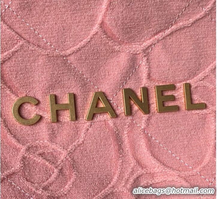 Top Quality CHANEL 22 HANDBAG Tweed AS3260 pink