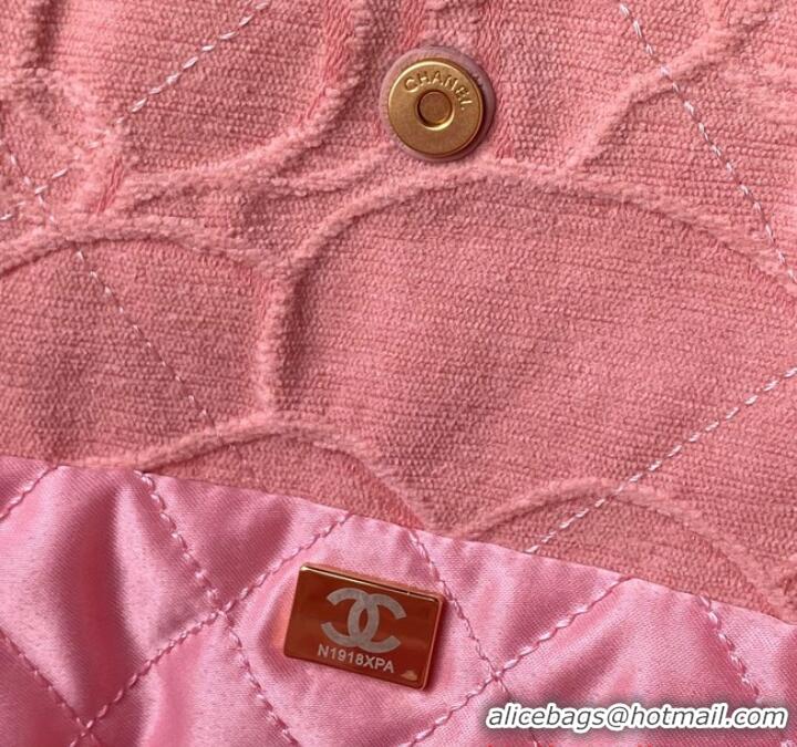 Top Quality CHANEL 22 HANDBAG Tweed AS3260 pink