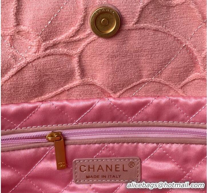 Top Quality CHANEL 22 HANDBAG Tweed AS3260 pink