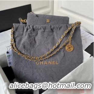 Reasonable Price CHANEL 22 HANDBAG Tweed AS3260 Gray